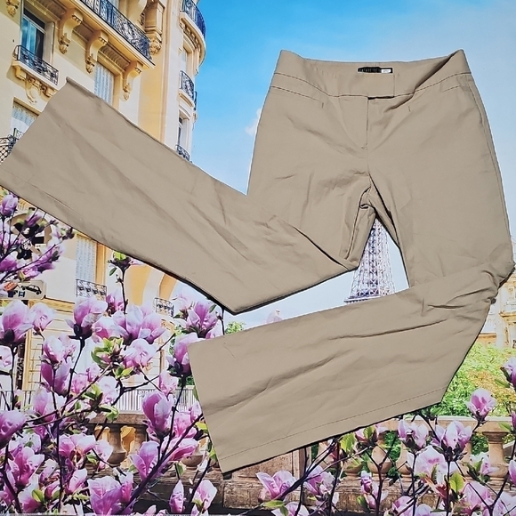 Lafayette 148 New York Beige Bootcut Trousers Pants Size 0 - Picture 1 of 7